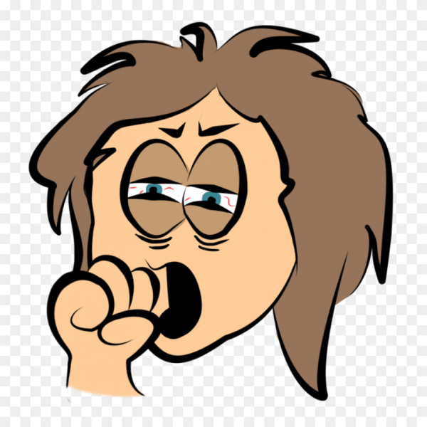 Человек мультяшный зевает