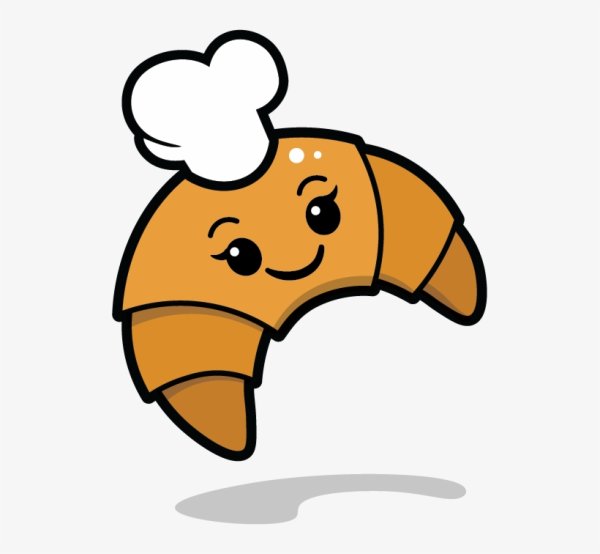 Круассан мультяшный