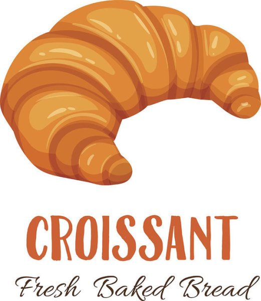 Круассан нарисованный