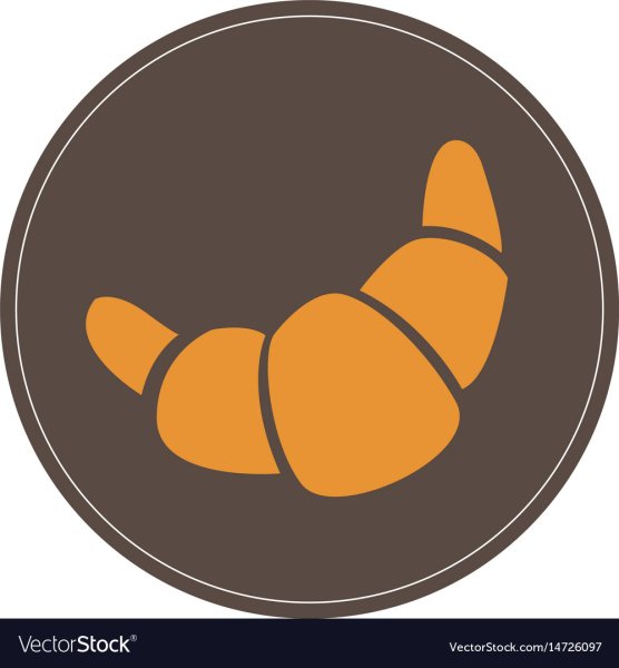 Круассан на прозрачном фоне