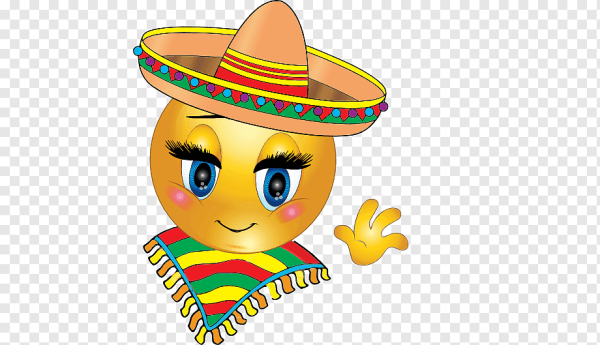 Смайлик в мексиканской шляпе