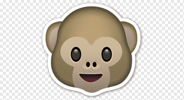 Смайлик обезьянка с закрытыми глазами