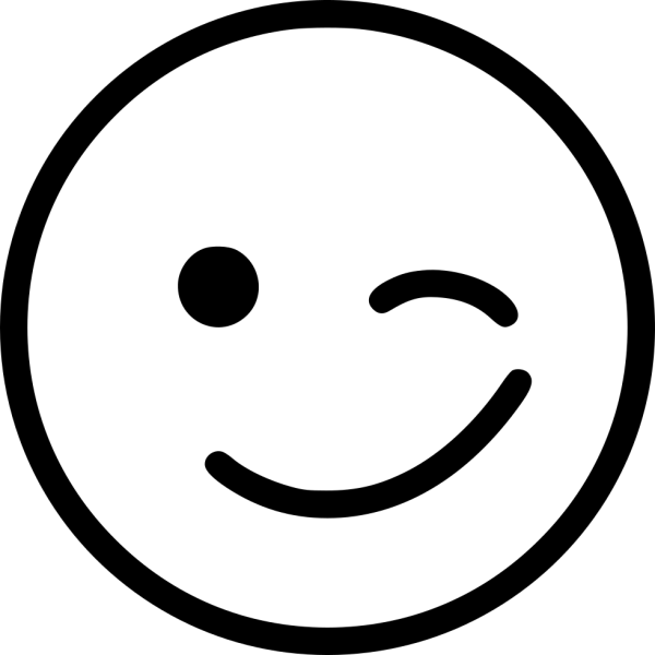 Смайл черно белый
