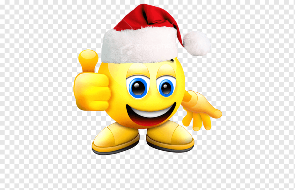 Смайл в новогодней шапке