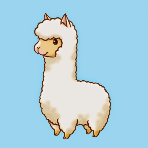 Лама альпака рисунок