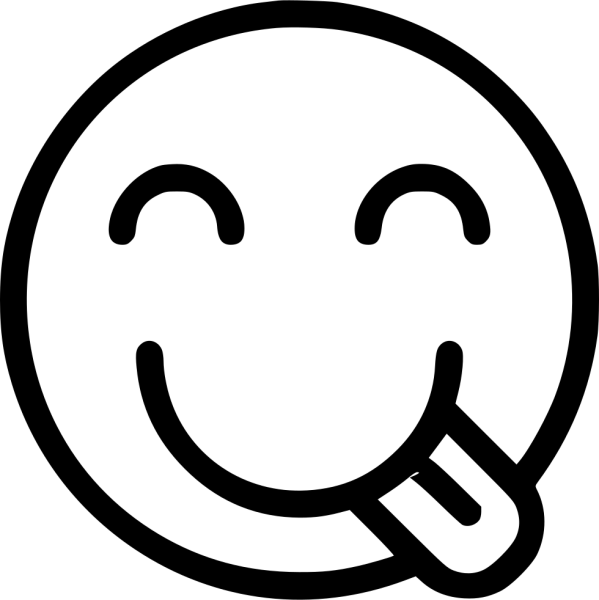 Смайлик с языком вектор