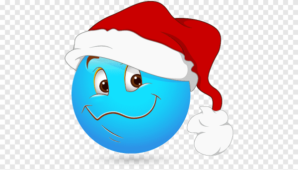 Смайлик в новогодней шапочке