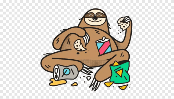 Стикер лень