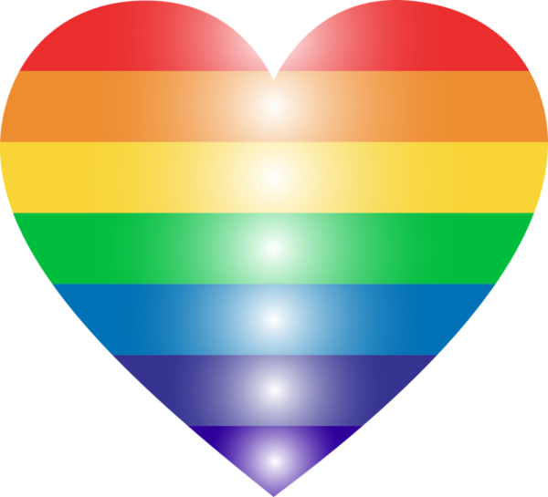 Белое сердце на Радужном фоне картинки