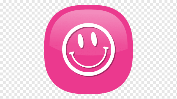 Восхищенныйсмайл розовый