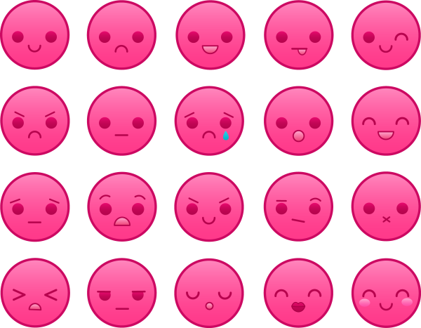 Розовый смайлик