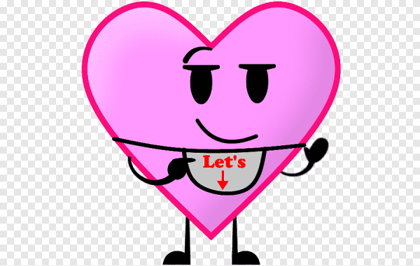 Розовый смайлик любовь