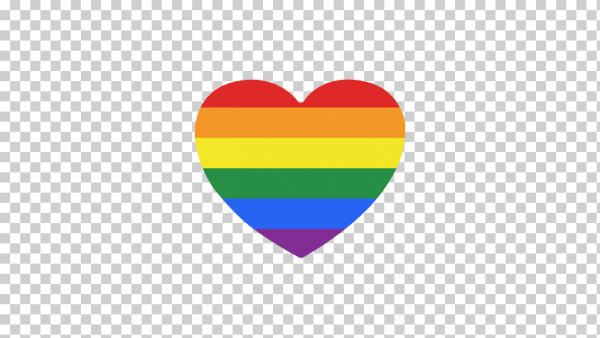 ЛГБТ сердечко значок