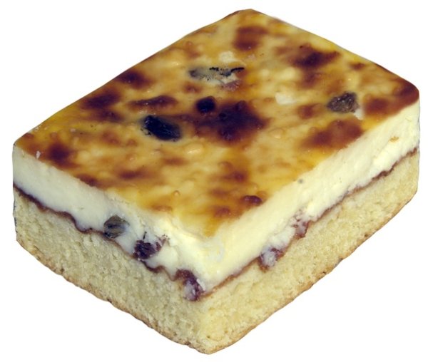 Творожная запеканка на белом фоне