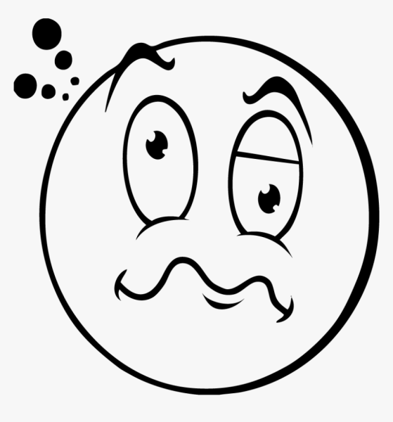 Рожица черно белая