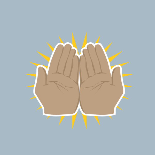 Смайлик с двумя пальцами