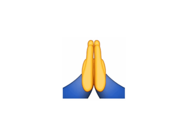 Смайлик со сложенными руками