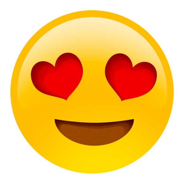 Смайлик с влюбленными глазами
