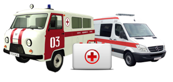 Скорая медицинская помощь на прозрачном фоне