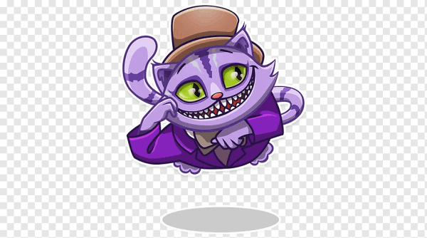 Стикер улыбка Чеширского кота