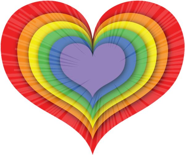 Красивые цветные сердечки