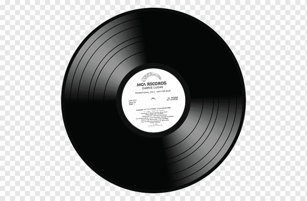 Виниловая пластинка на прозрачном фоне