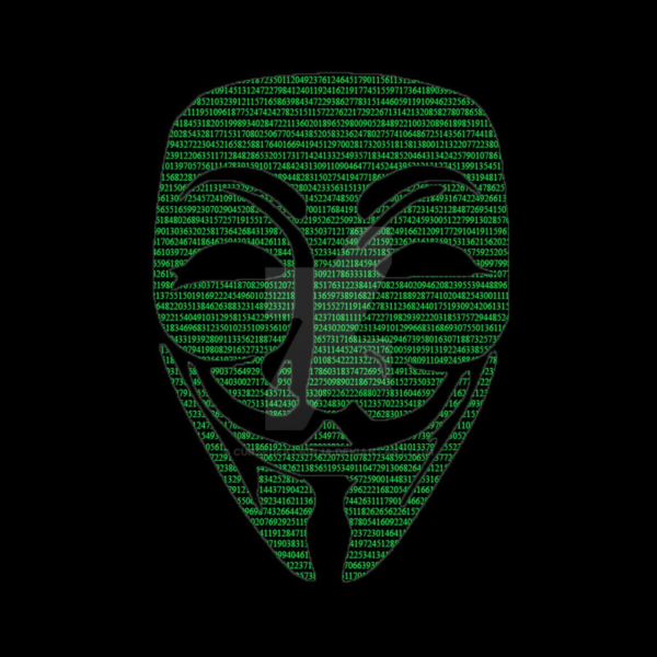 Хакер в маске Анонимуса