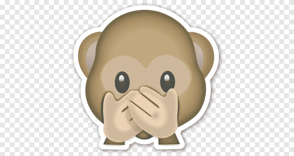 ЭМОДЖИ мартышка с закрытыми глазами