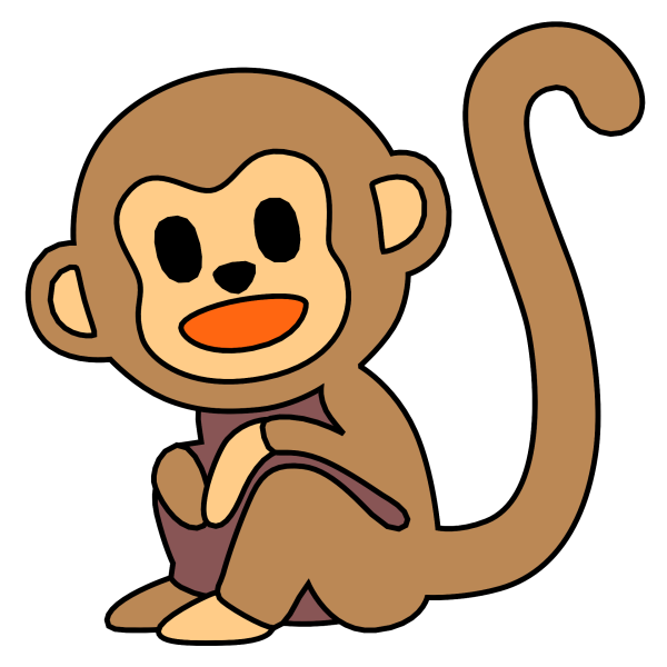 Смайлик обезьянка с закрытыми глазами
