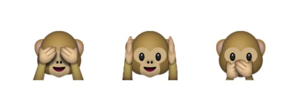 Три обезьянки ЭМОДЖИ