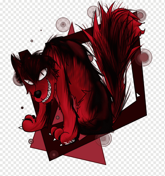 Морда демонической собаки