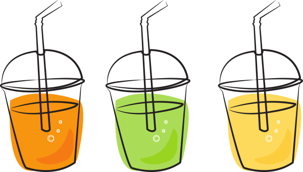 Стакан с трубочкой вектор