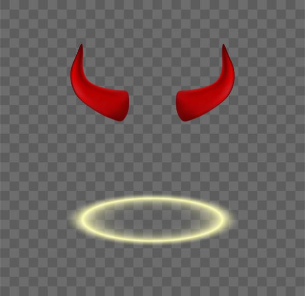 Нимб и рожки