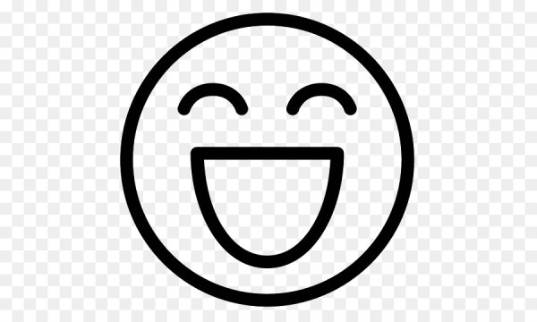 Белый Смайл на прозрачном фоне