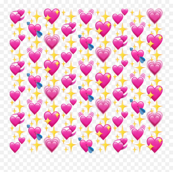 Много смайликов сердечек