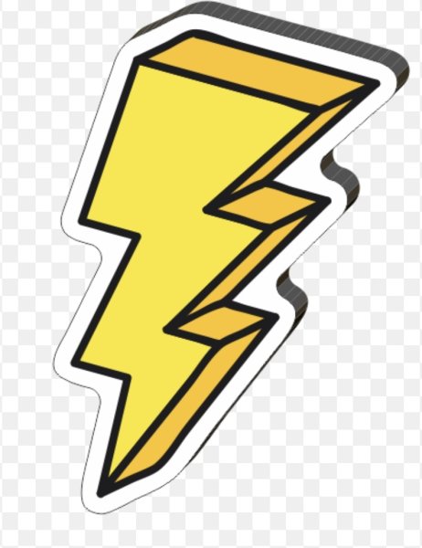 Молния стикер