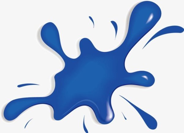 Клякса синего цвета