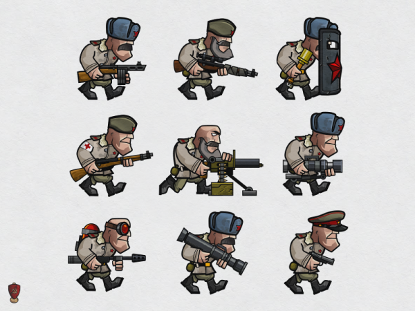 Спрайты солдаты 2 д