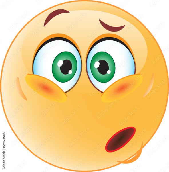 Удивленно смущенный смайлик