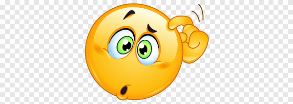 Удивленный смайлик на прозрачном фоне
