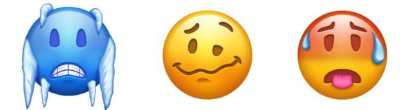 Смайлики жарко и холодно