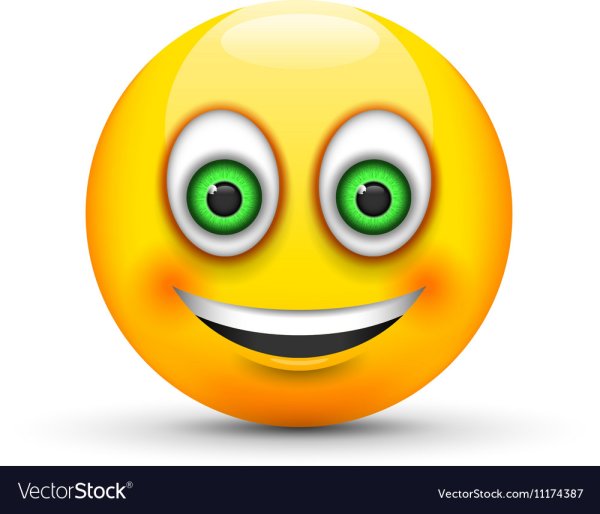 Смайлик с огромными глазами
