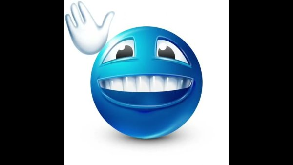 Синий смайлик