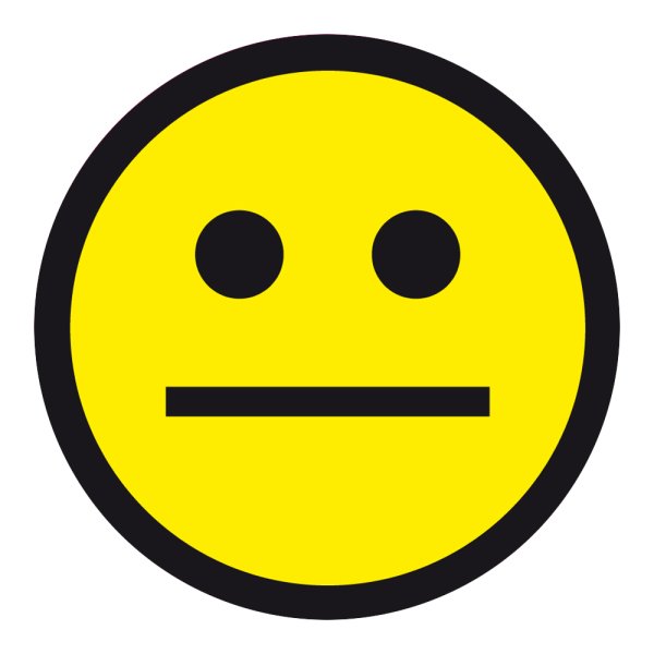 Смайлик желтый нейтральный