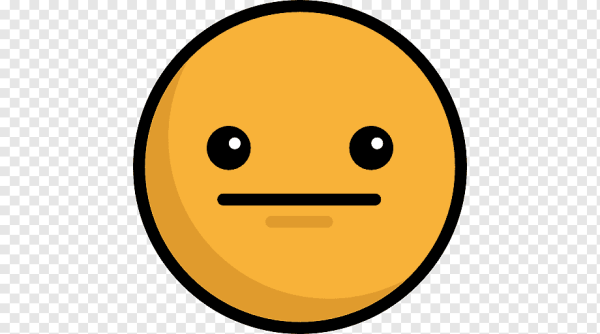 Смайлик с прямым ртом