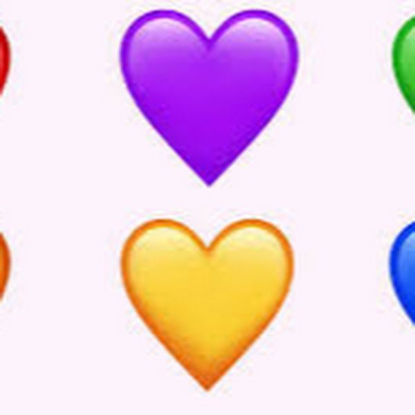 Сердечки разного цвета
