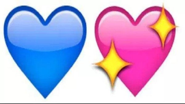 Синее сердце смайлик