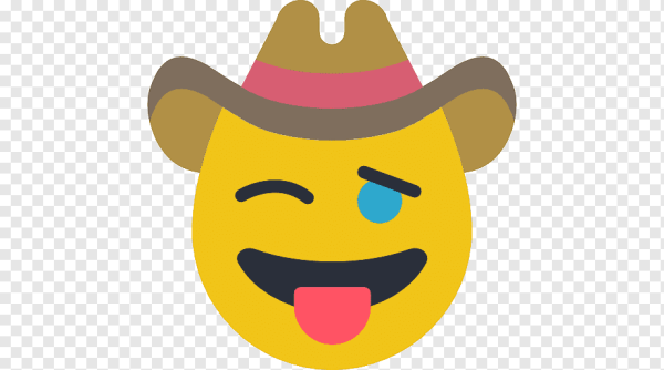 Смайлик в ковбойской шляпе