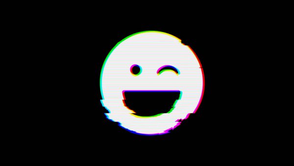 Глитч улыбка