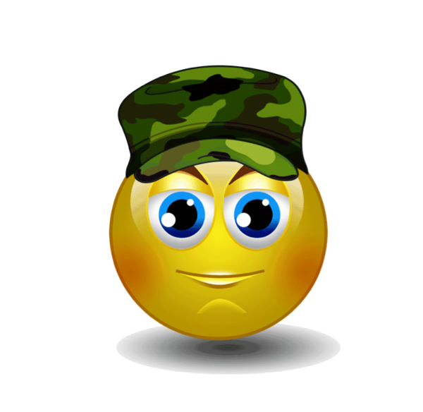 Смайлик в военной форме